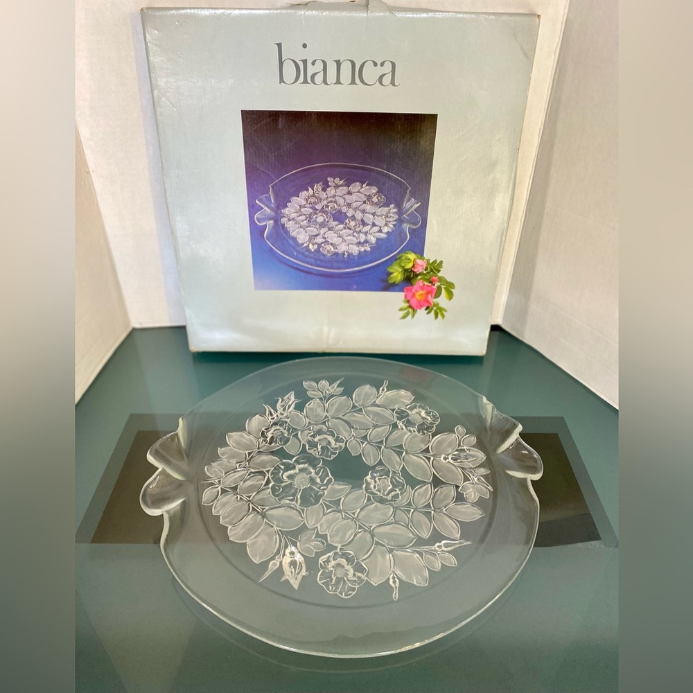 Vintage Mikasa Bianca Cake Plate